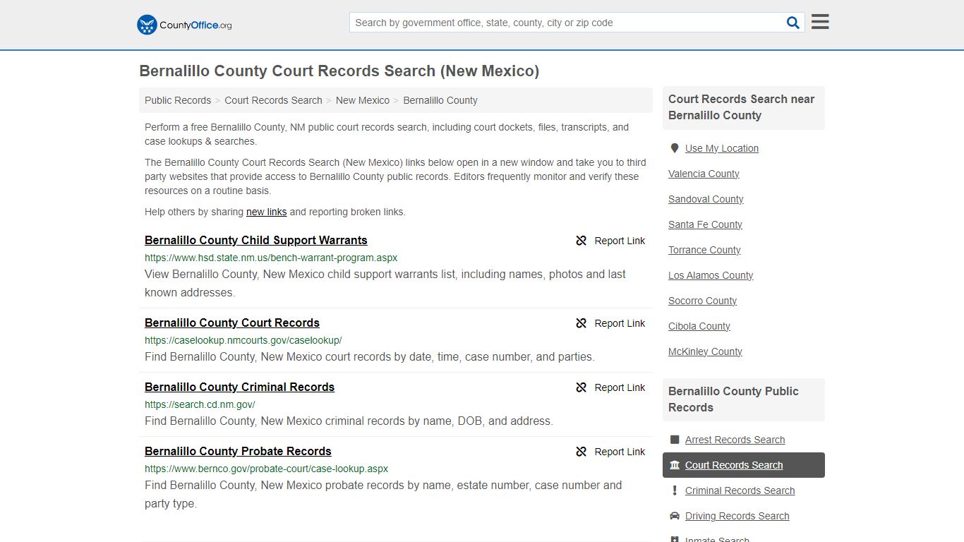 Bernalillo County Court Records Search (New Mexico) - County Office